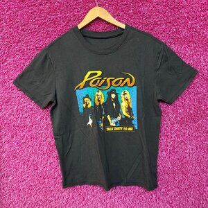 Poison Talk Dirty to Me Poster Oversized Glam Metal Tee M